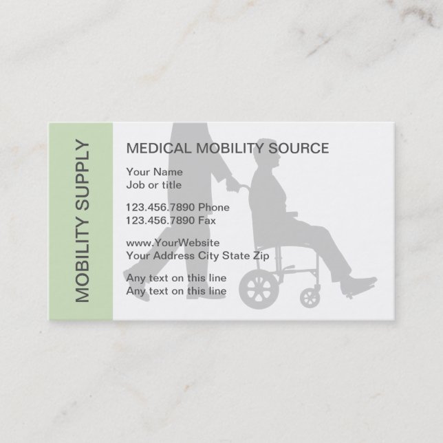Cartes de visite Médicale de mobilité (Devant)
