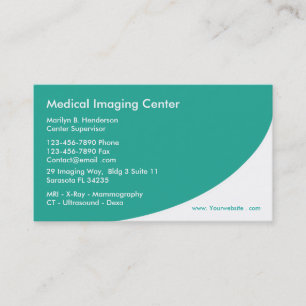 Cartes de visite Médicale de radiologie