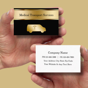 Cartes de visite Médicale de transport