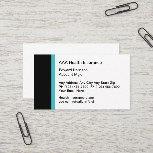 Cartes de visite Médicales de l'assurance maladie (Devant/Arrière en situation)
