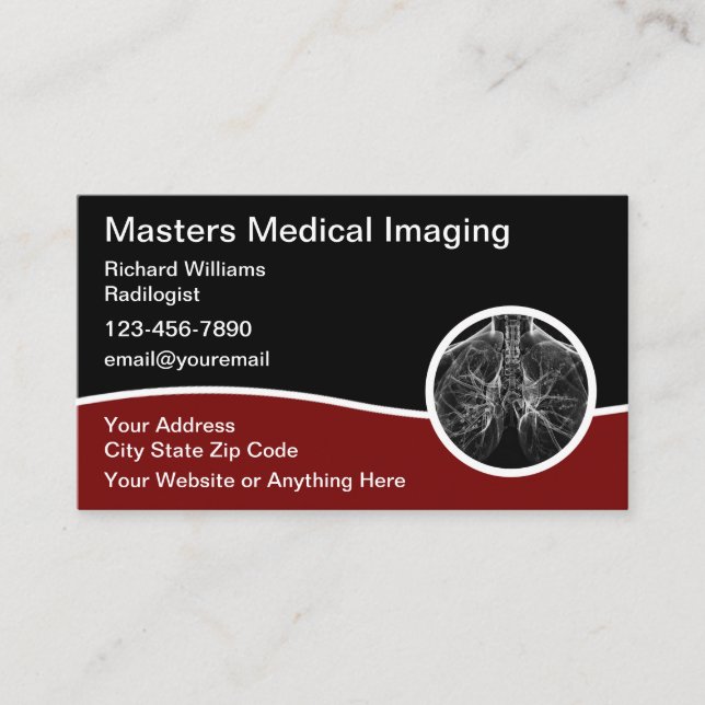 Cartes de visite Médicales de l'imagerie radiologi (Devant)
