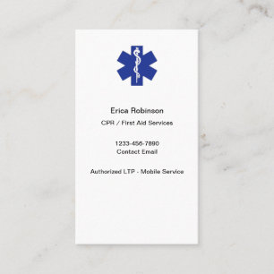 Cartes de visite Médicales de premiers soins du CP