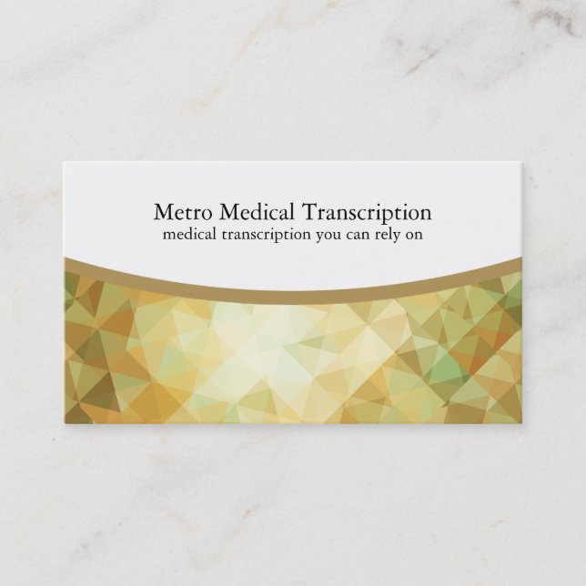 Cartes de visite Médicales de transcription (Devant)