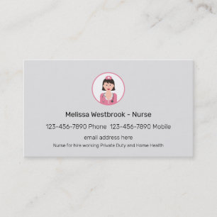 Cartes de visite Médicales des infirmières moderne
