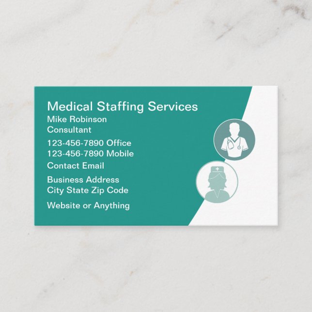 Cartes de visite Médicales en ressources humaines (Devant)