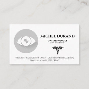 Cartes de visite Médicales ophtalmologue