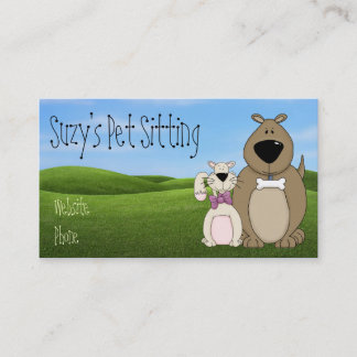 Cartes de visite mignons de chien et de chat