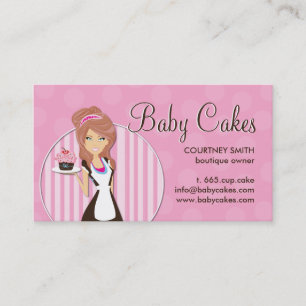 Cartes de visite mignons de petit gâteau