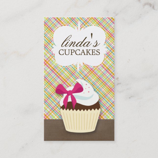 Cartes de visite mignons de petit gâteau (Devant)