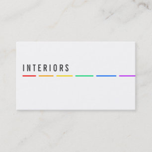 Cartes de visite Minimal Rainbow