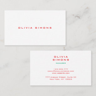 Cartes de visite minimalistes