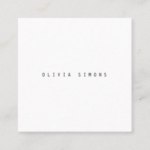 Cartes de visite minimalistes