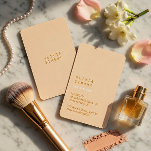 Cartes de visite minimalistes de couleur tendance