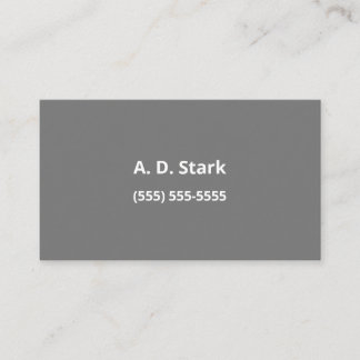 Cartes de visite minimalistes gris foncé