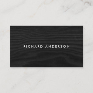 cartes de visite minimaux modernes en bois noir