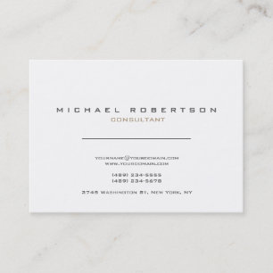 Cartes de visite moderne blanc pure