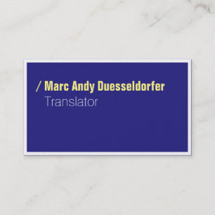 Cartes de visite modernes bleues jaunes pour entre