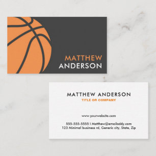 cartes de visite modernes de basket-ball