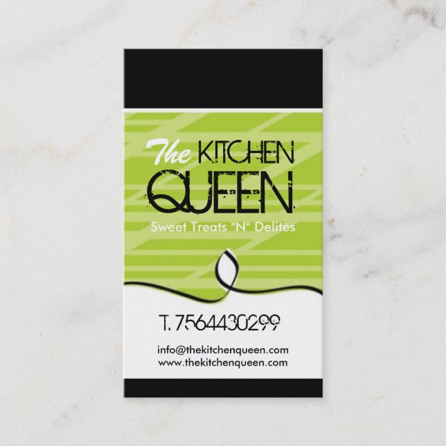 Cartes de visite modernes de chef (Devant)