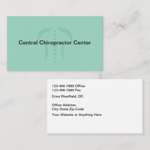 Cartes de visite modernes de chiropracteur