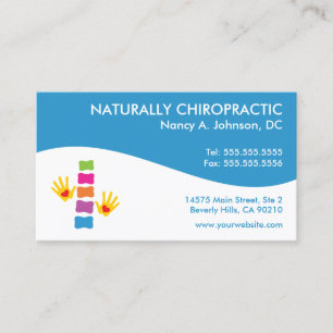 Cartes de visite modernes de chiropractie de