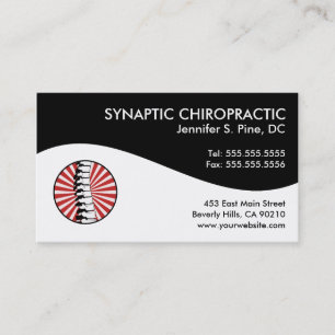 Cartes de visite modernes de chiropractie de