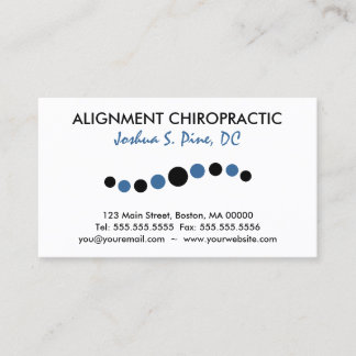 Cartes de visite modernes de chiropractie de