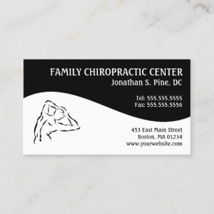 Cartes de visite modernes de chiropractie de