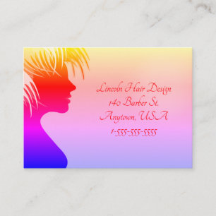 Cartes de visite modernes de design de cheveux