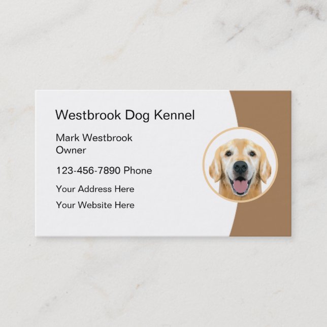 Cartes de visite modernes de Dog Kennel (Devant)