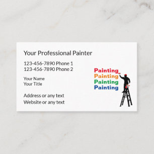 Cartes de visite modernes de peinture professionne