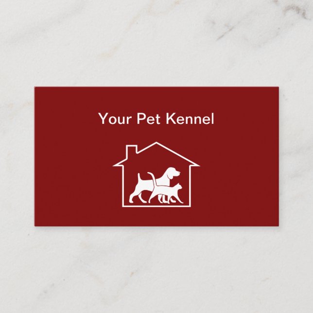Cartes de visite modernes de Pet Kennel (Devant)