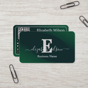 Cartes de visite modernes élégantes avec QR code e