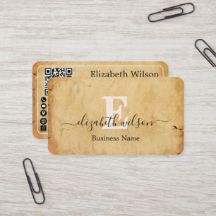 Cartes de visite modernes élégantes avec QR code e