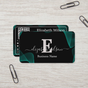 Cartes de visite modernes élégantes avec QR code p