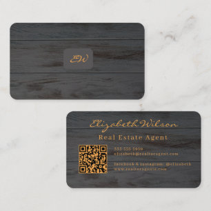 Cartes de visite modernes élégantes avec QR code p