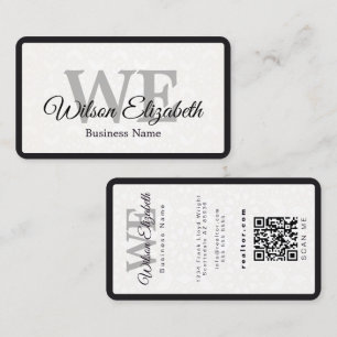 Cartes de visite modernes élégantes avec QR code p