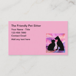 Cartes de visite modernes et simples pour Pet Sitt