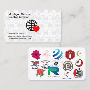 Cartes de Visite Modernes   Marque Créative Premiu
