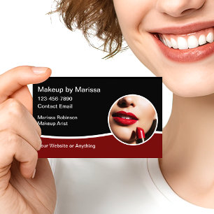 Cartes de visite modernes pour maquilleurs branché