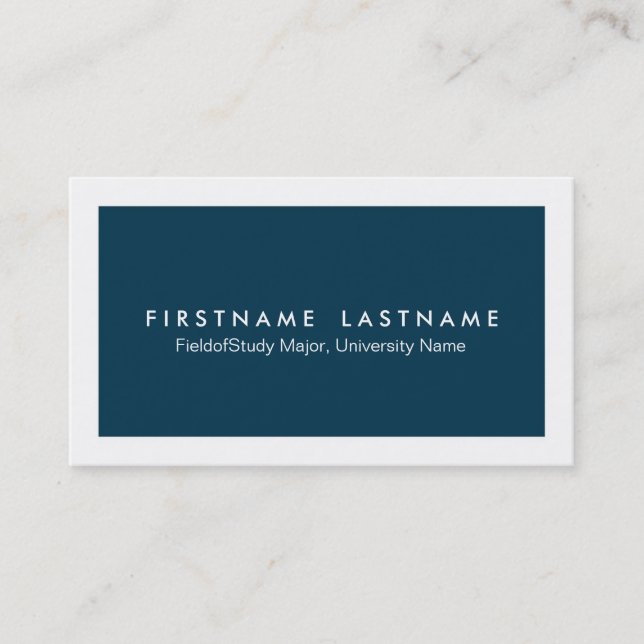 Cartes de visite modernes simples d'étudiant (Devant)