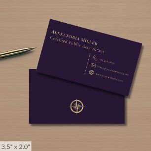 Cartes de visite modernes simples pour comptables