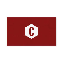 Cartes de visite monogramed par hexagone rouge