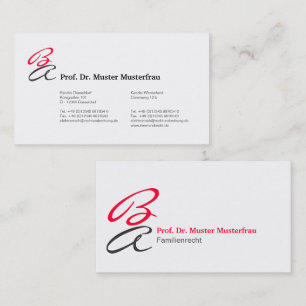 Cartes de visite monogramme