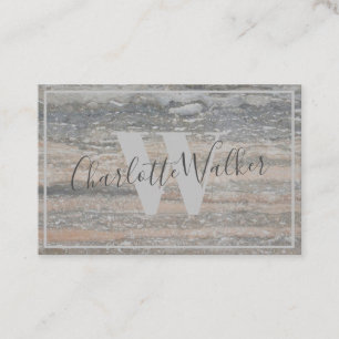 Cartes de visite - Monogramme de veine Travertine 