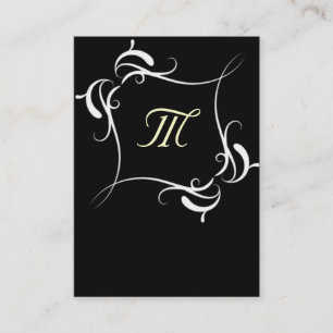 Cartes de visite Monogrammes noirs et blancs perso