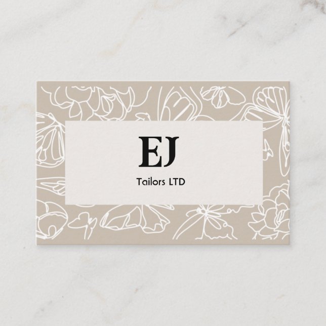 Cartes de visite motif simples (Devant)