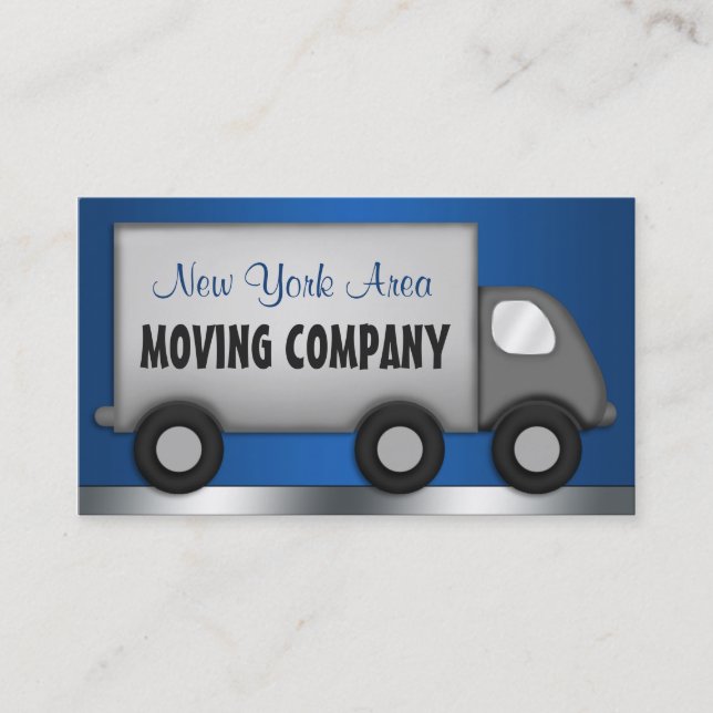 Cartes de visite Moving Truck Blue Movers (Devant)
