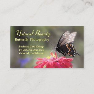 Cartes de visite naturels de coutume de papillon