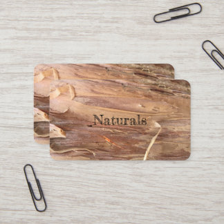 Cartes de visite naturels d'écorce